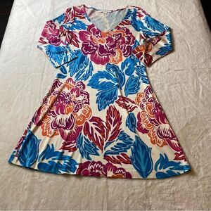 Diane Von Furstenburg Floral Silk Dress Size 6